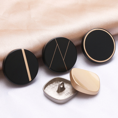 Xiaoxiangfeng hand-sewn coat buttons for women's knitted sweater jackets decorative alloy buttons metal high buttons