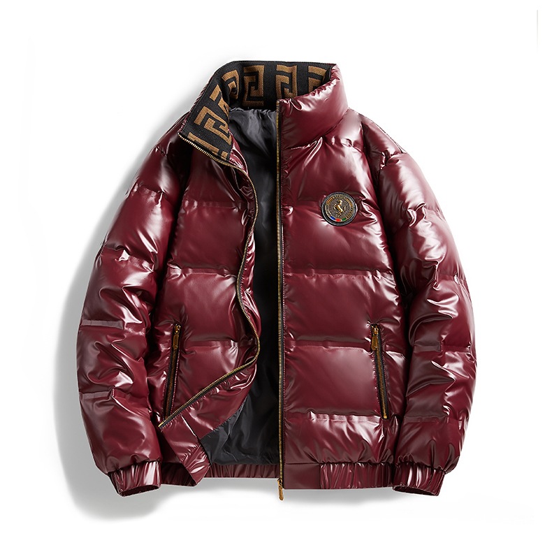 Cross-Border 2025 Winter New Trendy Men's Casual Stand-Up Collar Cold-Resistant Warm down Jacket National Standard 50 Velvet White Duck down