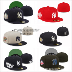 閉口帽ヤンキース野球帽男女刺繍平沿帽調節できないアメリカンヒップホップサイズ帽子卸売り