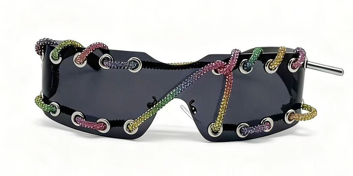 Cyberpunk Y2k Frameless Punk Sunglasses With Metal Rivet Details_voghion.com
