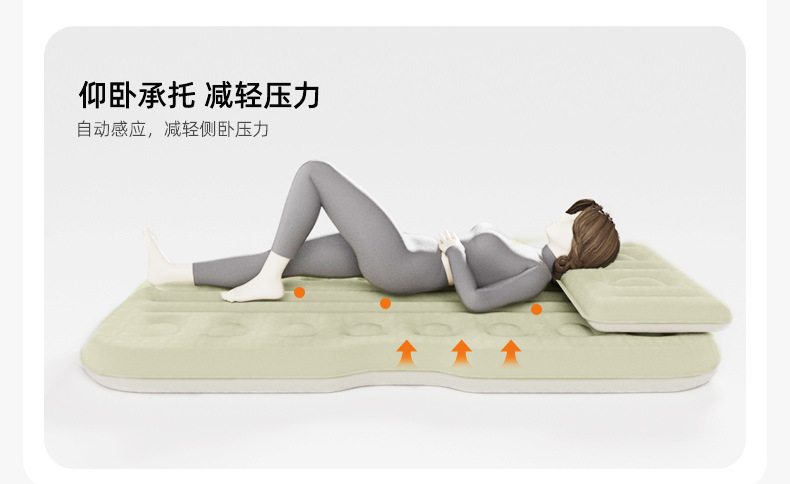 Car-borne Automatic Inflatable Bed Cushion Car SUV Rear Seat Pneumatic Travel Bed Car Sleeping Artifact for Internal Use