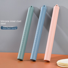 Home-use food-grade silicone rolling pin with scale, integrated all-in-one silicone non-stick rolling pin dumpling skin tool 