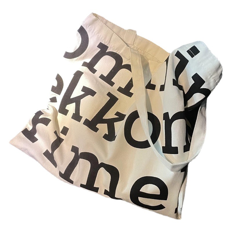 En stock bolsa de lona clase femenina estudiante universitario simple gran capacidad ins estilo coreano todo partido ulzzang bolsa de lona al por mayor