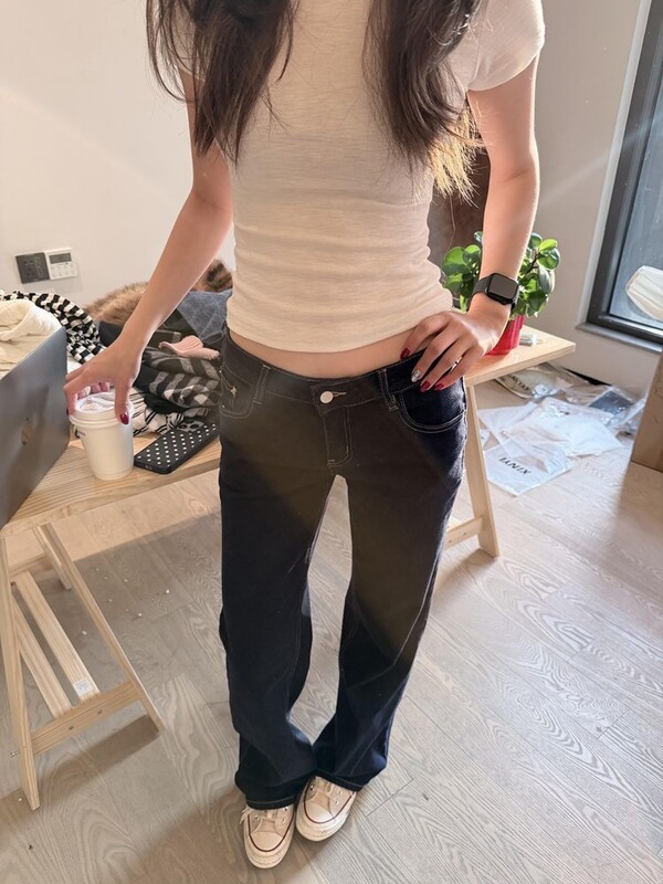 American Style 2026 Summer Thin Wide-Leg Jeans for Women, New Casual Slim-Fit Narrow Version, Straight-Leg Low-Waist Pants American Style 2026 Summer Thin Wide-Leg Jeans for Women, New Casual Slim-Fit Narrow Version, Straight-Leg Low-Waist Pants