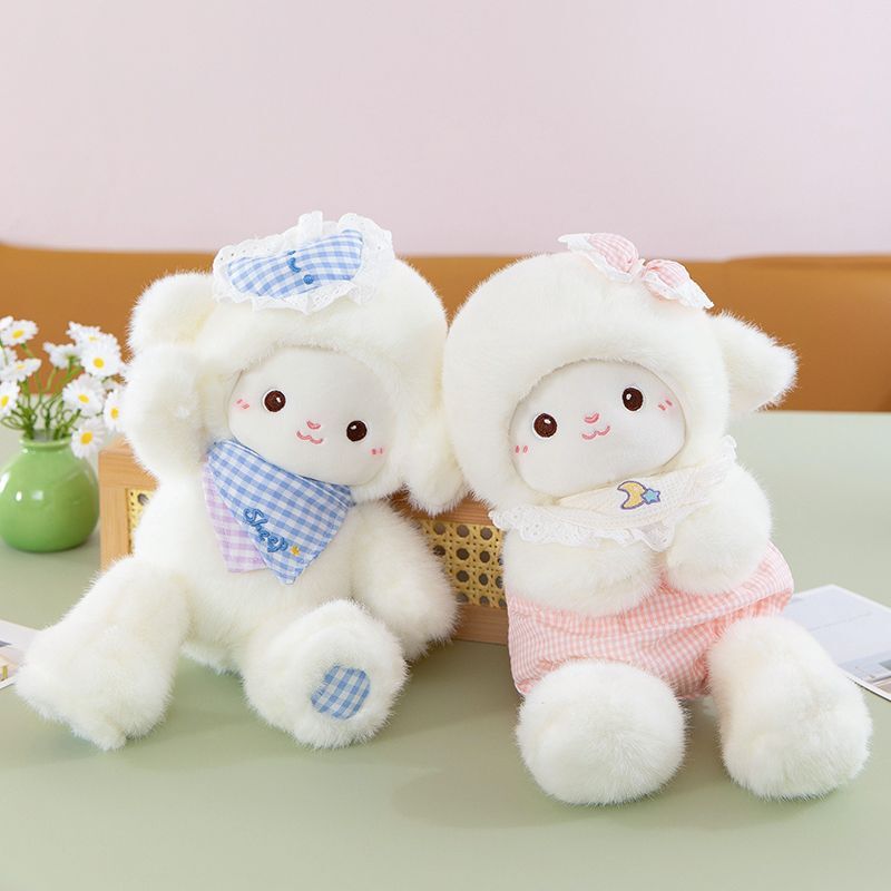 Cute Good Night Fufu Little Woolen Plush Toy for Girls, Sleeping Pillow, Companion Doll, Birthday 520 Gift