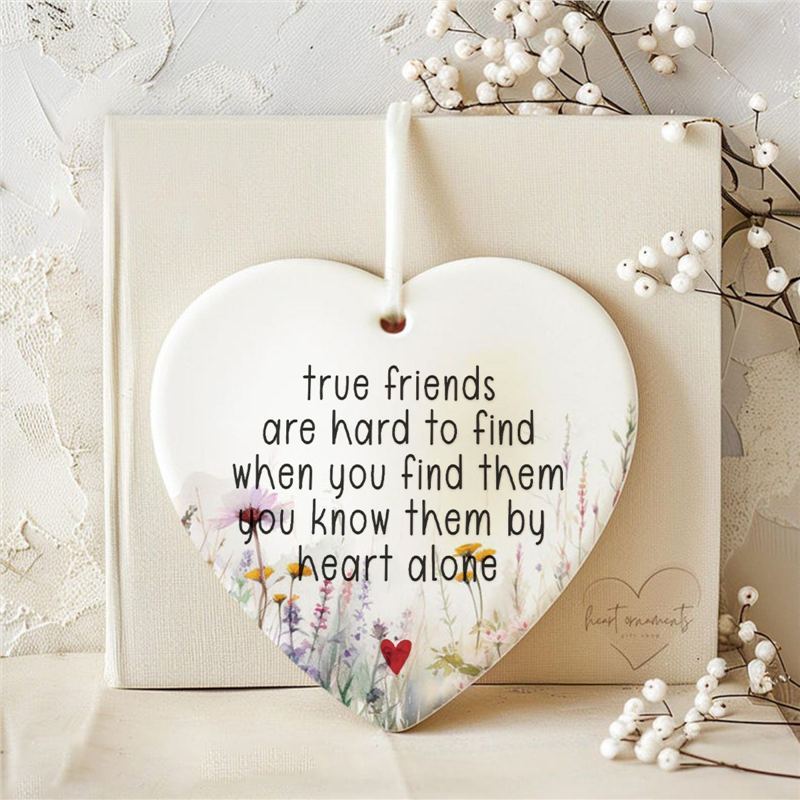 跨境新款Friendship Ornaments For Ture Friends友谊爱心挂饰|undefined