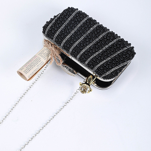 Women's temperament pearl dinner bag dress bead embroidered bag banquet dress clutch bag fashion shoulder bag wholesale
