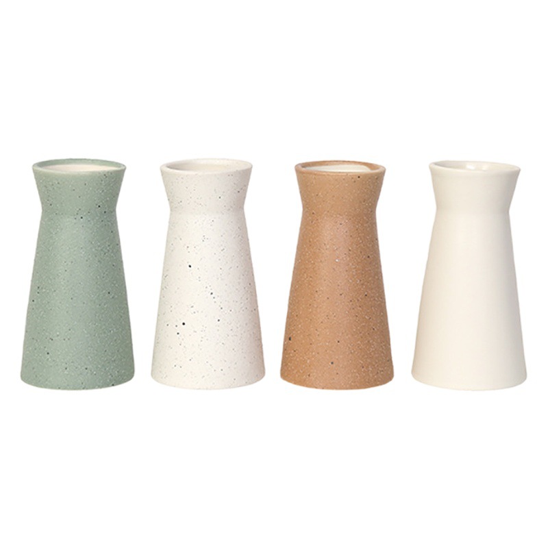 Jarrón de Cerámica de Estilo Europeo Creativo para el Hogar, Jarrón Simple para Sala de Estar, Oficina, Escritorio, Decoración de Interiores, Jarrón de Cerámica para Flores Secas