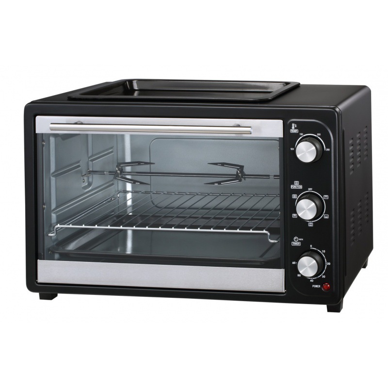 20L30L superior negro de alta calidad automático multi-función visual sin aceite para hornear Horno de convección casa inteligente