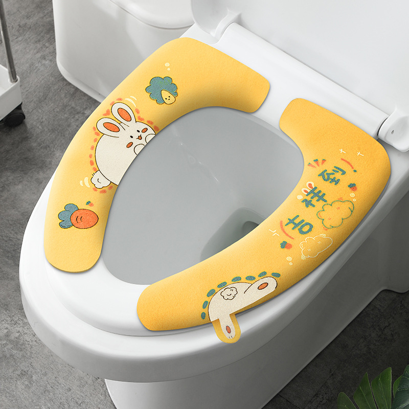 便器座布団家庭用便器貼付式座布団座布団カバー防水秋冬四季通用便器輪|undefined