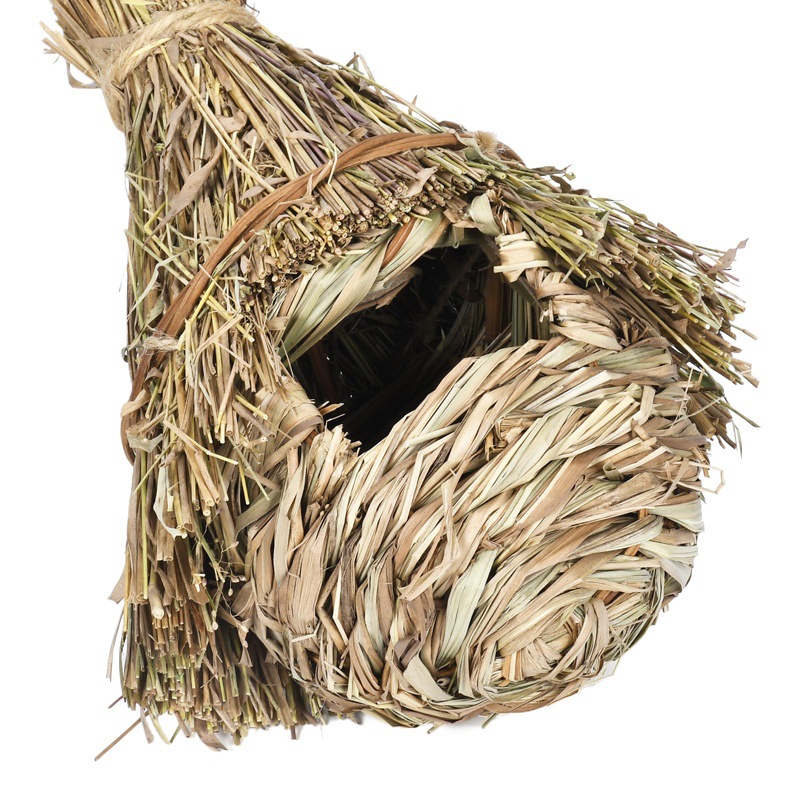 Popular en stock transfronterizo creativo natural heno pájaro casa al aire libre jardinería decoración mascota paja casa Nido de Pájaro image 1