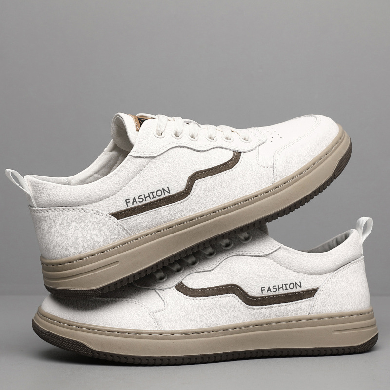 百搭低帮板鞋休闲男士板鞋简约款小白鞋系带运动款潮流时尚男板鞋