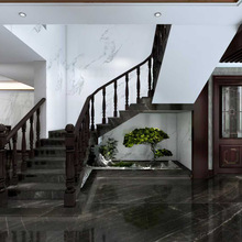 楼梯大理石踏步板 艾克斯木纹天然石材浴室地板背景墙面