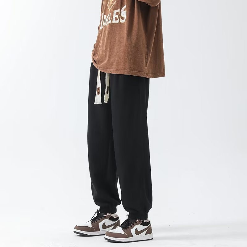 Pantalones casuales rectos sueltos, pantalones casuales de todo fósforo, pantalones con corsé para hombres 2024 de moda para hombres