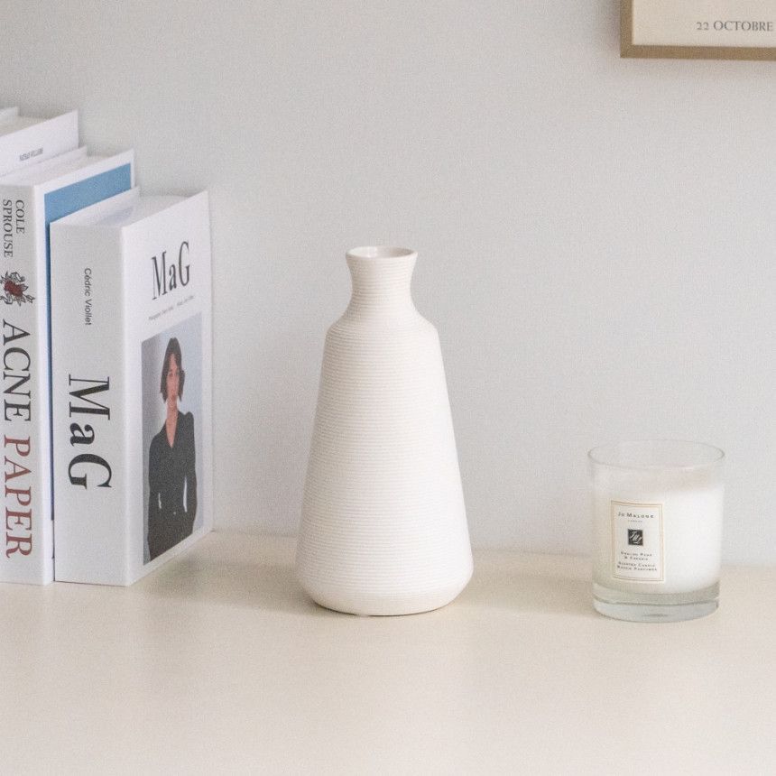 Minimalista moderno inswind creativo artístico de rayas de cerámica vasos de flores de escritorio de la sala de estar decoración de ornamentación