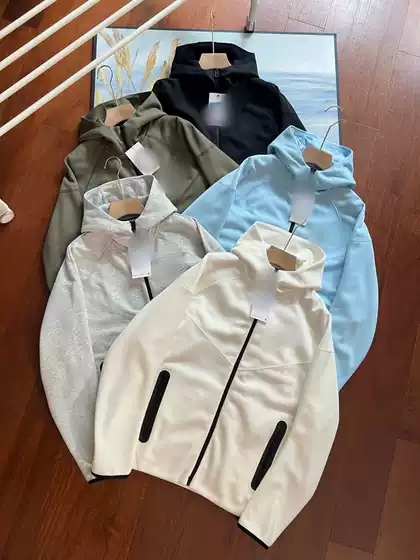 A generation of 2024 men's spring hoodie coat knitted casual stitching zipper shirt