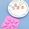 Spot wholesale 8 Society Pig silicone lollipop mold chocolate model uncomfortable rod is easy to remove mold