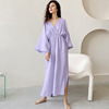 Autumn Europe and America new pattern double-deck Gauze Nine points sleeve Sense of design Cotton Nightdress lady Home Furnishings Month of service