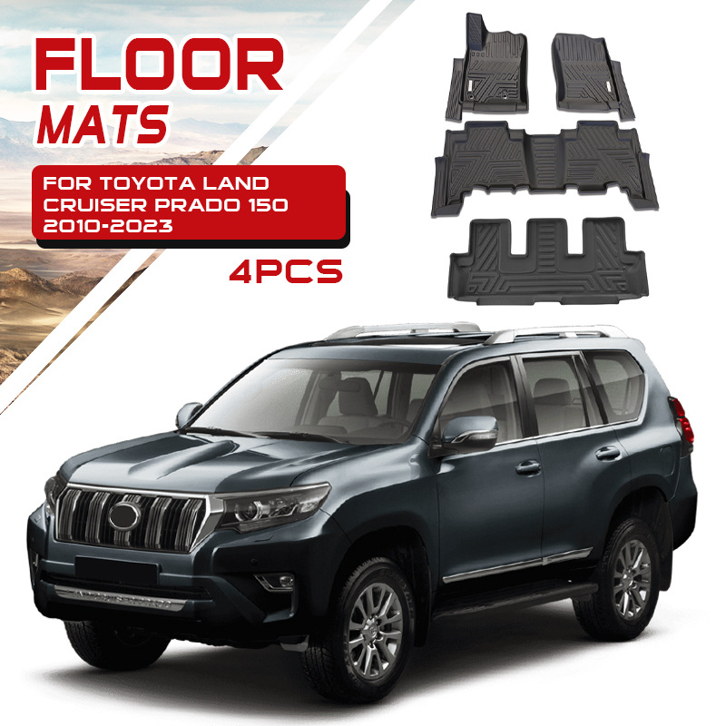 Txinrui es adecuado para Toyota Auto Overbearing Prado Cool Road Ze Auto Alfombrilla de caja trasera impermeable Alfombrilla de pie TPE moldeada por inyección