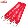 European and American popular flight series embroidered keychain Remove Befor Flight arrow -type keychain