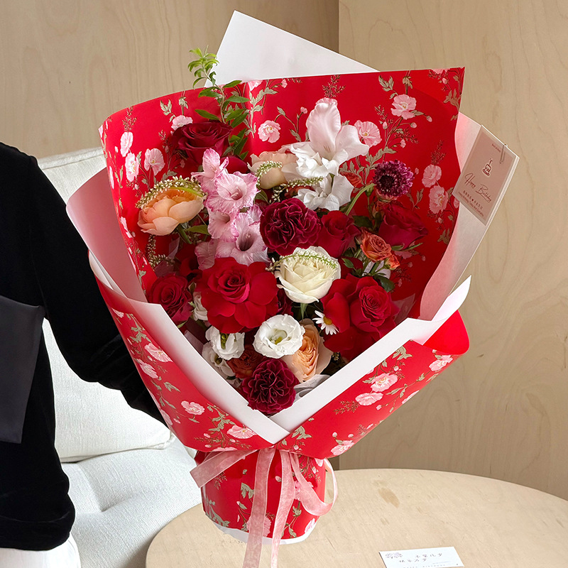 Huayou yin papel de papel flor floral floral DiDi floral bouquet papel floral de envoltura de papel elegantemente papel impermeable