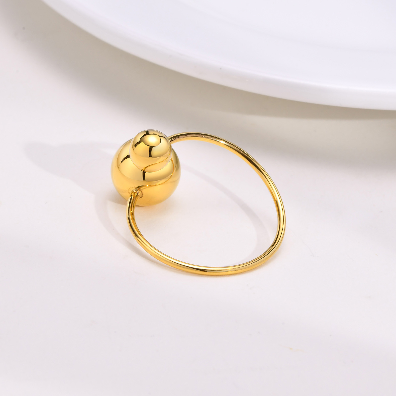 Daily Occasion Wholesale Jewelry Simple Style Geometric 201 Stainless Steel Plating Stainless Steel Rings