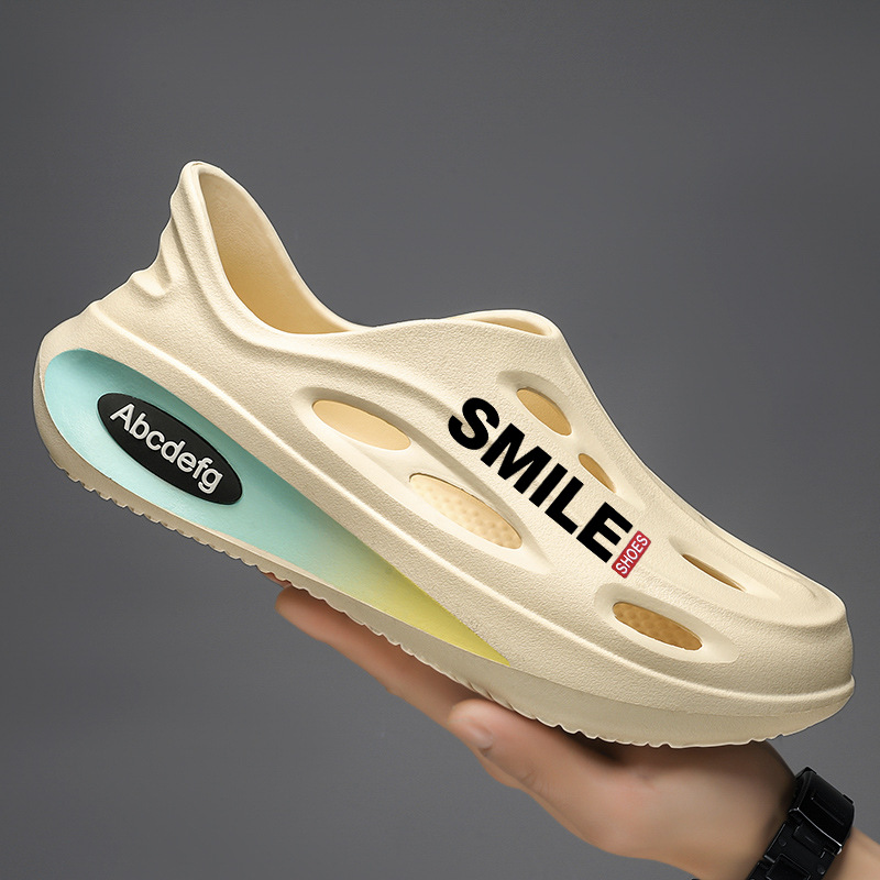 Zapatos con agujeros de coco transfronterizos para hombres, estilo nuevo de verano, deportes antideslizantes, ocio, sandalias todo incluido, zapatos de playa para hombres