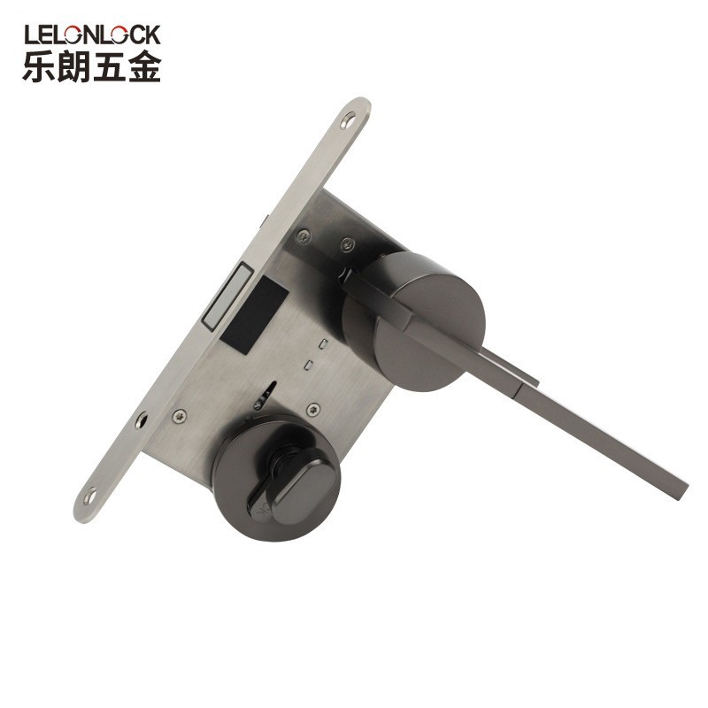 Cerradura de puerta interior de madera personalizada, silenciosa, estilo japonés, con manija sólida dividida de aleación de zinc, cerradura magnética silenciosa para interiores.