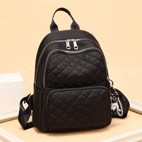 Backpack women's new large-capacity outing fashion Korean travel bag letter casual outdoor Oxford cloth bag