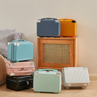 韩版手提箱子可爱化妆箱小行李箱女小型轻便小号14寸迷你收纳箱包|ru