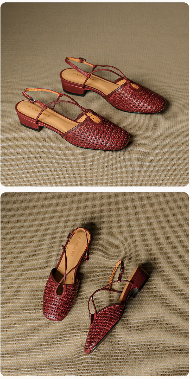 Sandal nữ Mary Jane quai chéo hở gót, gót thô 3 cm, mũi tròn bít — đen chi tiết 27