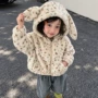 连帽女童冬款兔耳朵外衣