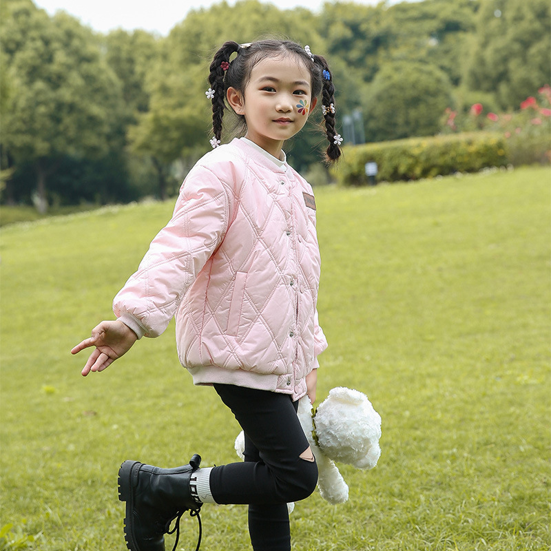 Chaqueta de algodón para niños 2024 Otoño e Invierno Nuevo estilo coreano chaqueta de bebé para niños uniforme de béisbol estilo coreano ropa de algodón engrosada moda