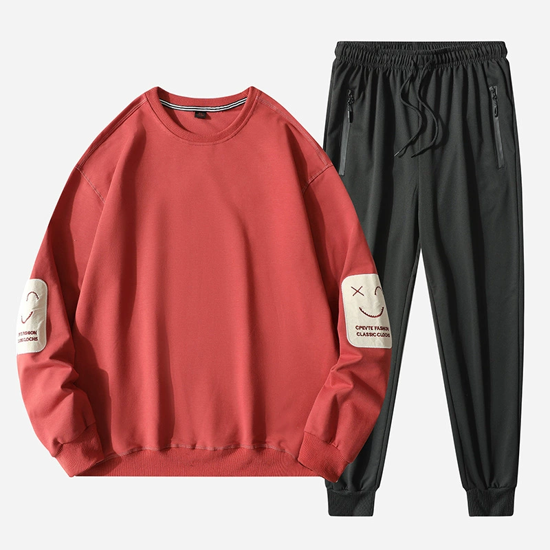 Толстовка мужская весенне-осенняя модная брендовая футболка с круглым вырезом, повседневная спортивная футболка с длинными рукавами, повседневный свободный костюм