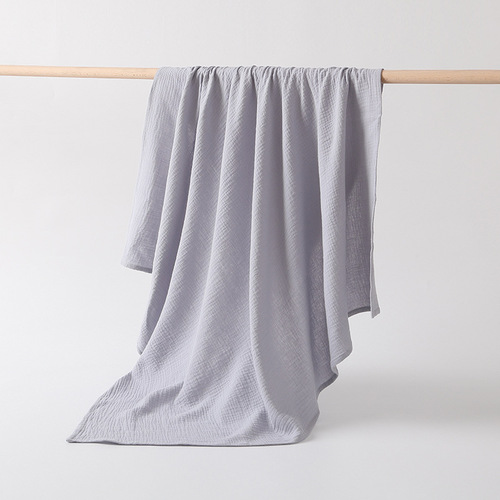 Newborn baby double-layer gauze bath towel pure cotton absorbent thin baby and child large towel quilt blanket does not deform