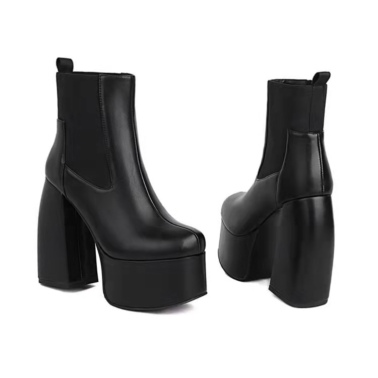 Stivaletti da donna da donna in pelliccia sintetica elegante chic tacco basso tacco alto punta a punta slip-on stivali per calzature per tutti i giorni_voghion.com