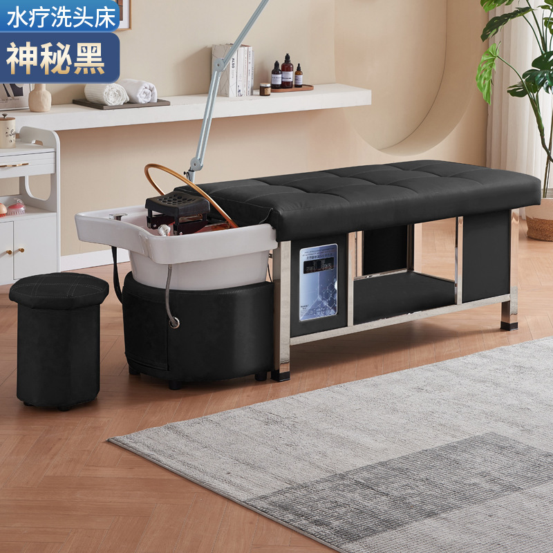 Cama de masaje de terapia de cabello para salón de belleza especial de peluquería calentador de agua de temperatura constante de circulación de agua fumigante tailandés lavabo de cabello