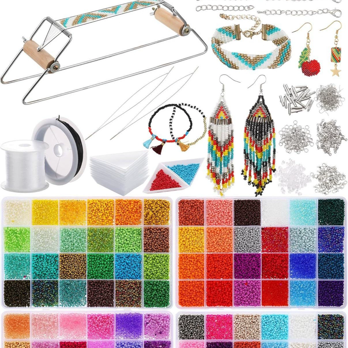 Новый набор для плетения браслетов из рисовых бусин от производителя, инструмент для ручного вязания своими руками, выдвижная машина для плетения бусин