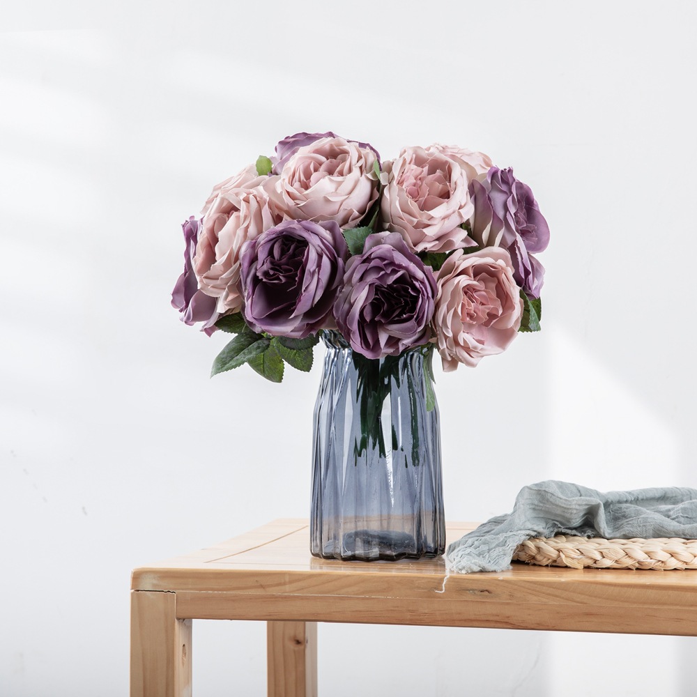 仿真花玫瑰花束手捧花婚慶家居背景花牆攝影布景跨境GF14871-6