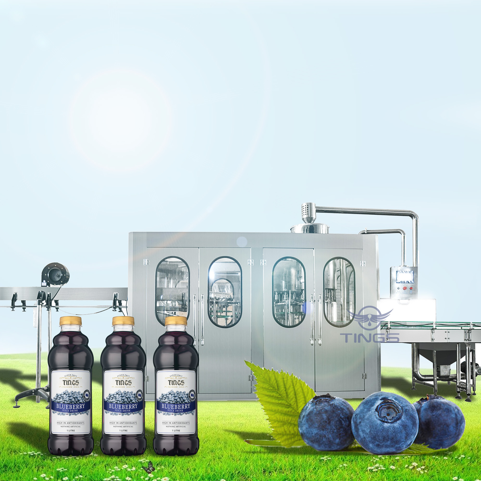 产地货源厂家销售果汁灌装机瓶装含气饮料灌设备塑料瓶饮料包装机