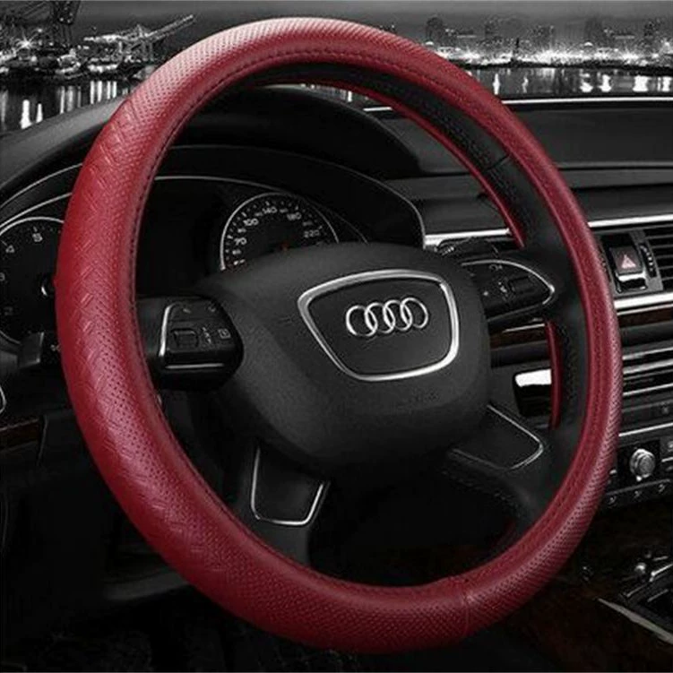 Чехол на руль автомобиля, нескользящий, износостойкий, всесезонный, высококачественный деловой чехол на руль, декоративный чехол на руль для мужчин и женщин