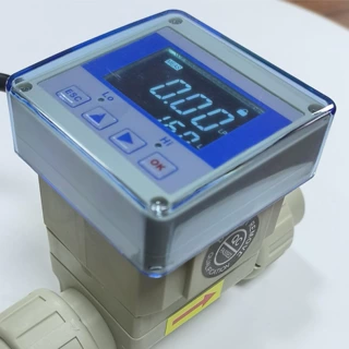 叶轮流量计流量传感器 塑料转轮式 耐腐蚀型 带液晶显示