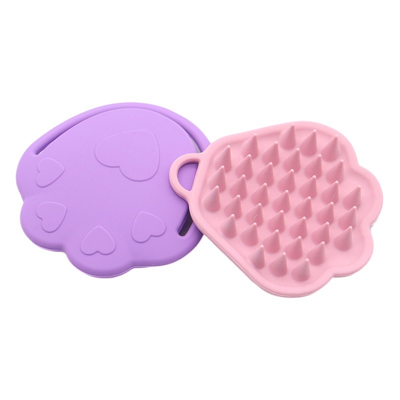 Cepillo de baño para mascotas Cepillo especial para baño de silicona para limpieza de perros Cepillo de baño de masaje para gatos Cepillo de baño para eliminar el pelo flotante