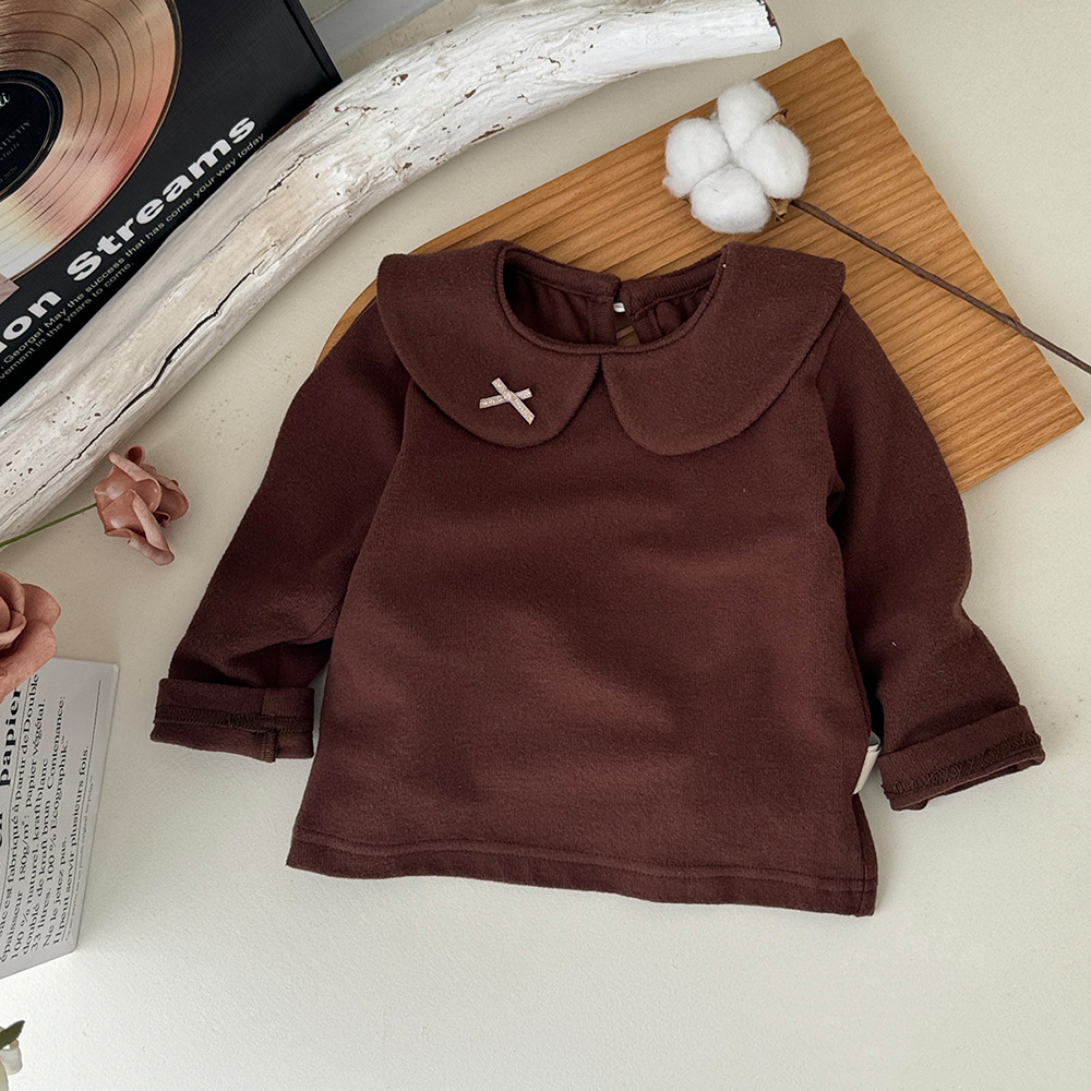 2024 otoño e invierno nuevo producto mameluco para bebé traje de ropa para niños niña bebé de una pieza traje de escalada floral francés de dos piezas