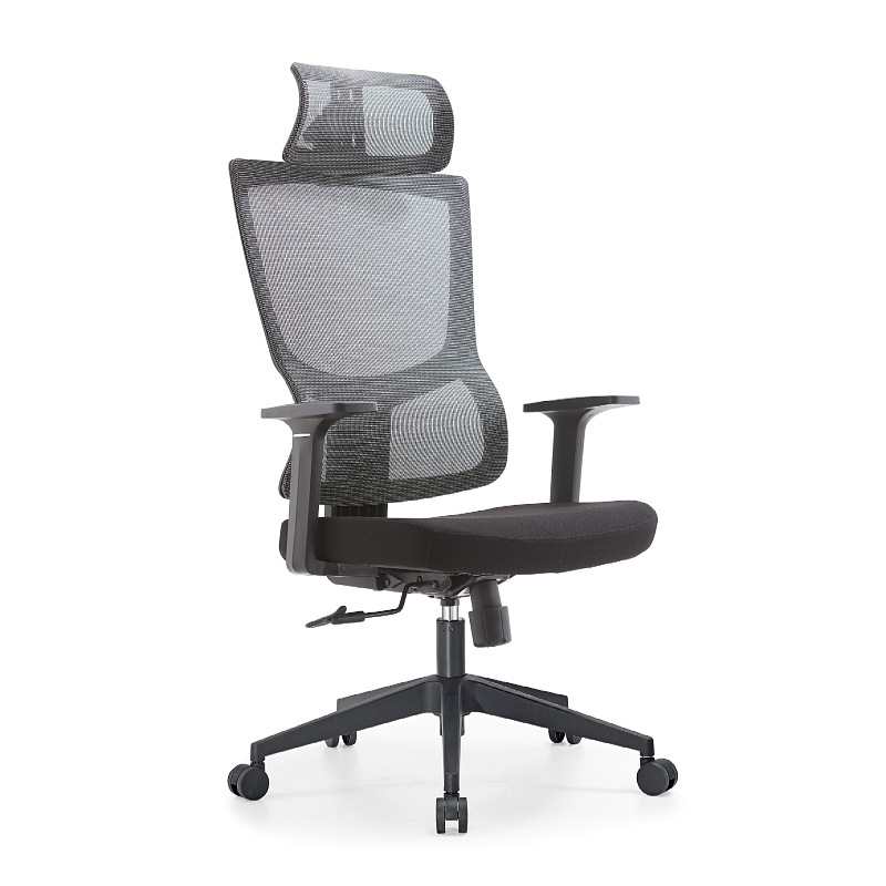 017 - 20 - J0012 * Negro (algodón de alta densidad de espalda + reposabrazos fijos + chasis de bloqueo + pies de nylon) 72 * 35 * 64 * 11.8K