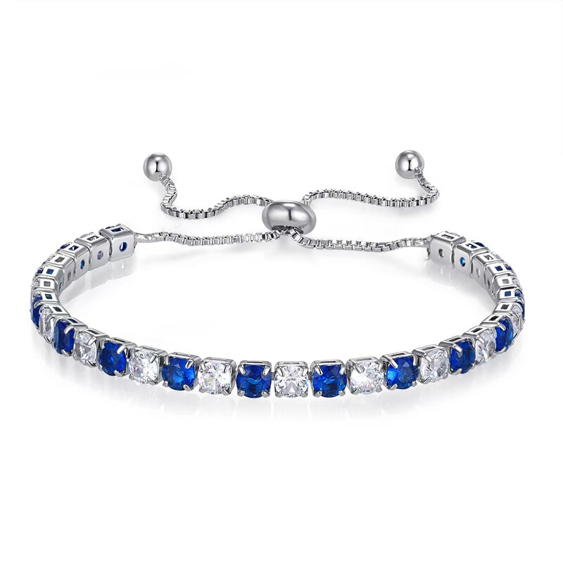 Cross-Border Amazon 3mm Adjustable Handmade Bracelet Ins Style Women's Diamond-Encrusted Pull-Out Bracelet Jewelry Wholesale for Women