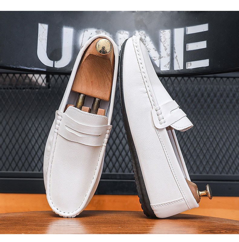 Men's casual leather shoes Soft soft soled shoes men's foot casual loafers_voghion.com