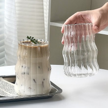 高硼硅玻璃杯云朵杯大容量水果茶杯冷饮杯咖啡杯果汁杯胖嘟奶茶杯