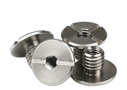 云台架三脚架转接螺丝 不锈钢转换螺母 3/8互转1/4大头十一字槽