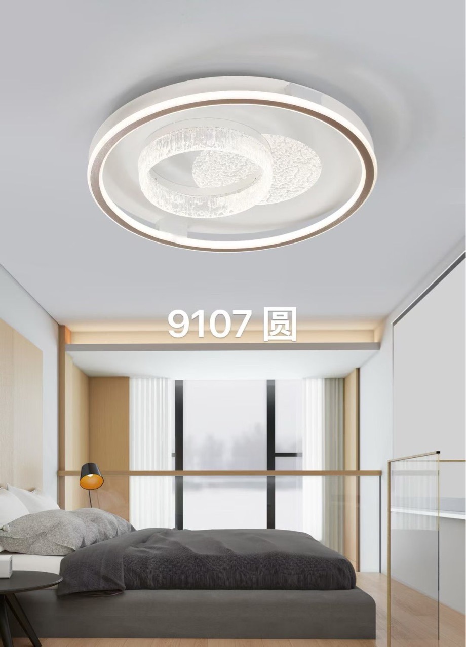 Luz de techo moderna simple LED luna red roja protector de ojos estrellas amor lámpara de dormitorio redonda lámpara de habitación infantil